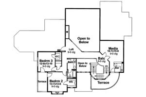 Floor Plan - Upper Floor for Country House Plan #120-212 - 4 bed, 3.5 bath
