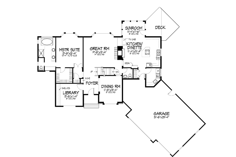 Dream House Plan - Floor Plan - Main Floor for Traditional House Plan #51-861 - 3 bed, 2.5 bath