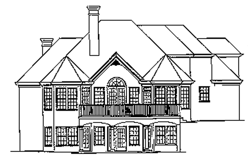 Architectural House Design - Exterior - Rear Elevation for Colonial House Plan #429-203 - 4 bed, 2.5 bath
