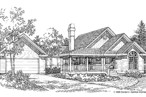 Country Exterior - Front Elevation Plan #929-365