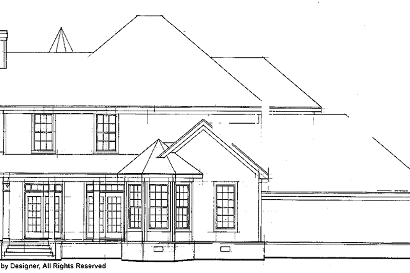 Home Plan - Exterior - Rear Elevation for Victorian House Plan #952-234 - 3 bed, 2 bath