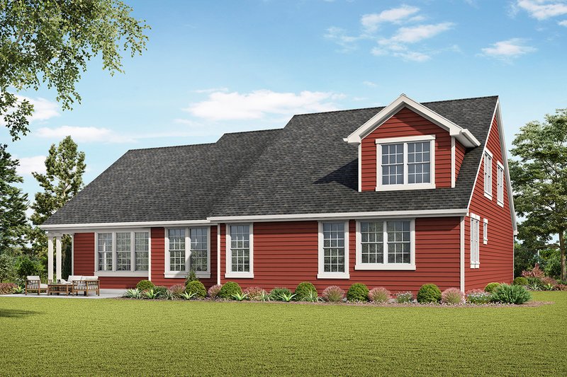 Dream House Plan - Exterior - Rear Elevation for Craftsman House Plan #48-957 - 3 bed, 3 bath
