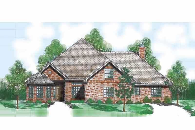 Home Plan - Exterior - Front Elevation 3 for Traditional House Plan #52-270 - 4 bed, 3.5 bath