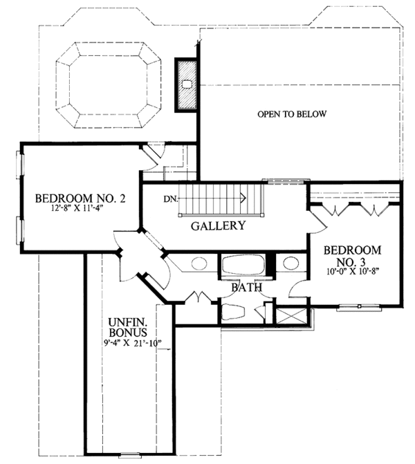 House Plan Design - Traditional Floor Plan - Upper Floor Plan #429-118