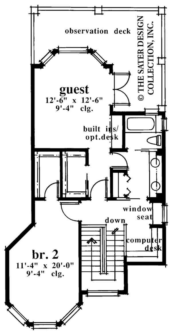 House Design - European Floor Plan - Upper Floor Plan #930-345