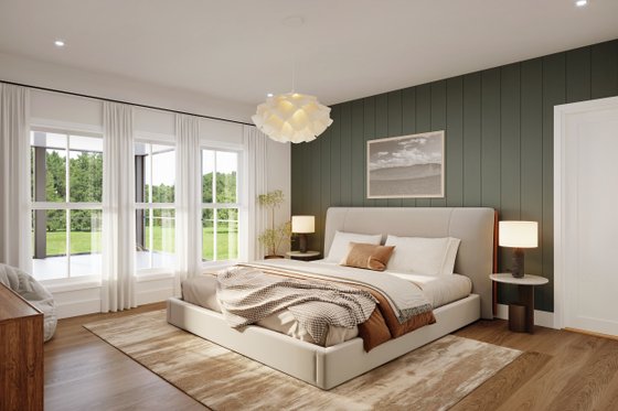 Interior - Master Bedroom for Farmhouse House Plan #1117-44 - 4 bed, 3.5 bath