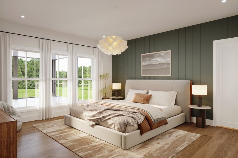 House Blueprint - Interior - Master Bedroom for Farmhouse House Plan #1117-44 - 4 bed, 3.5 bath