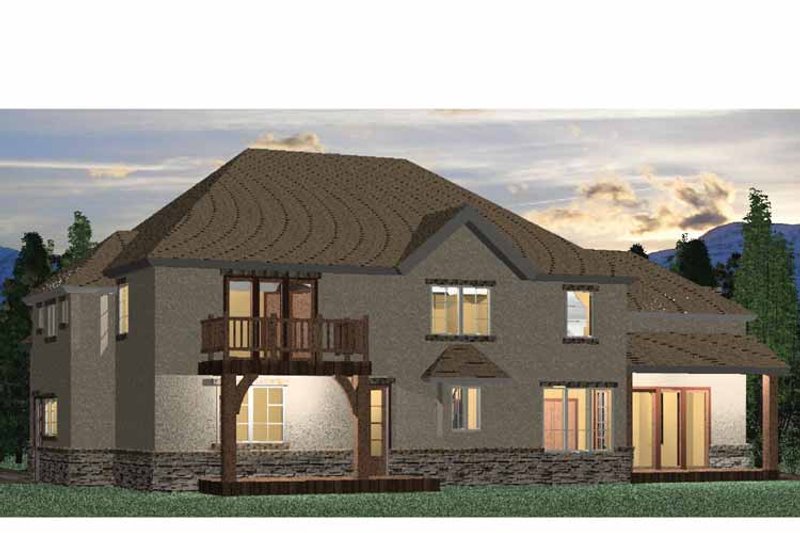 Home Plan - Exterior - Rear Elevation 1 for Country House Plan #937-9 - 4 bed, 3.5 bath
