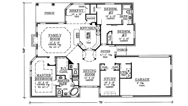 Home Plan - European Floor Plan - Main Floor Plan #974-62