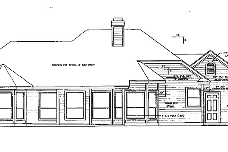 Home Plan - Exterior - Rear Elevation for Country House Plan #472-64 - 3 bed, 2 bath
