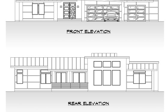 Exterior - Other Elevation 1 for Contemporary House Plan #1066-290 - 3 bed, 2.5 bath
