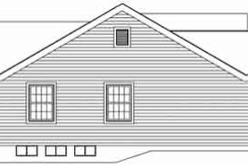 Home Plan - Exterior - Rear Elevation 1 for Traditional House Plan #57-152 - 3 bed, 1.5 bath