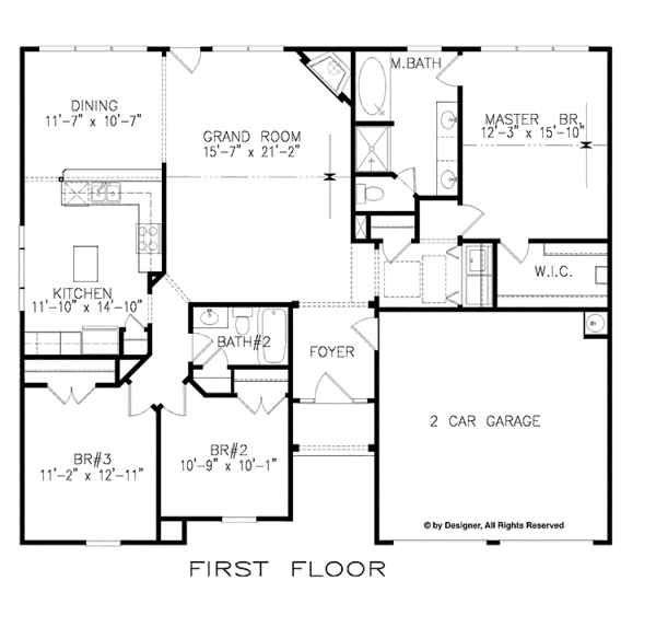 Dream House Plan - Traditional Floor Plan - Main Floor Plan #54-341