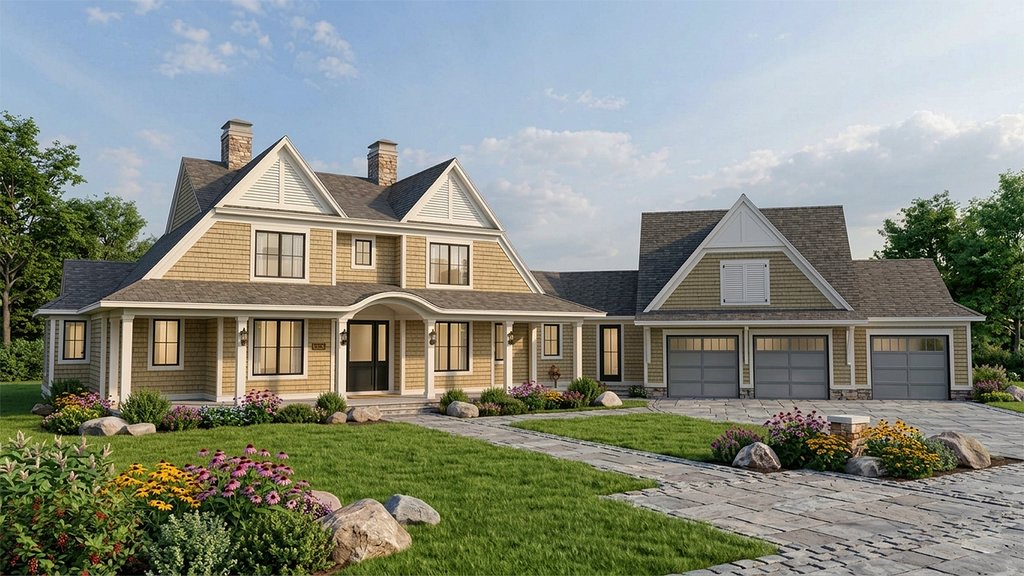 Exterior - Front Elevation 5 for Country House Plan #928-294 - 4 bed, 3.5 bath