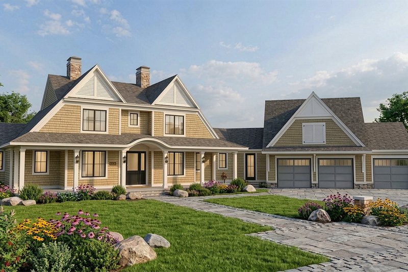 Home Plan - Exterior - Front Elevation 5 for Country House Plan #928-294 - 4 bed, 3.5 bath