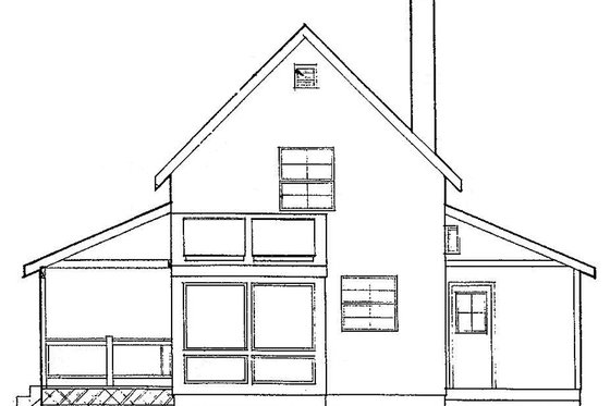 Exterior - Other Elevation 1 for Traditional House Plan #60-894 - 2 bed, 1.5 bath