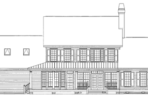 Exterior - Rear Elevation for Country House Plan #929-381 - 3 bed, 2.5 bath