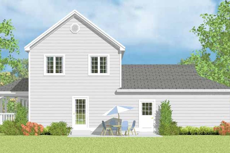 Home Plan - Exterior - Rear Elevation for Victorian House Plan #72-1110 - 3 bed, 2.5 bath