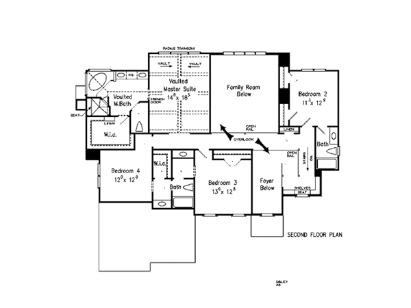 Home Plan - Country Floor Plan - Upper Floor Plan #927-314