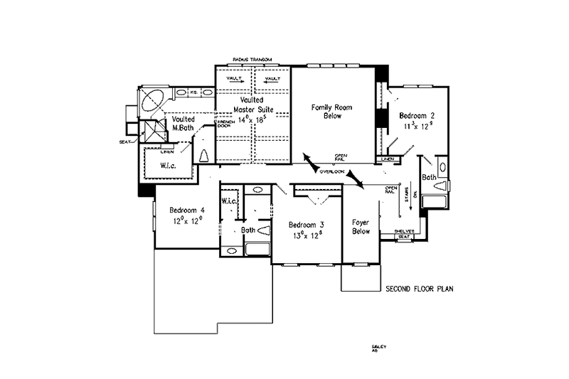 Home Plan - Floor Plan - Upper Floor for Country House Plan #927-314 - 5 bed, 4 bath