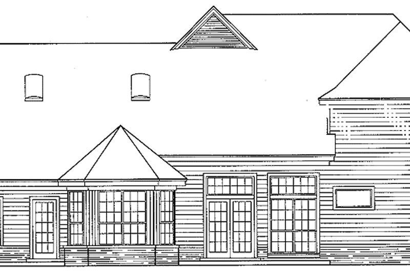 Dream House Plan - Exterior - Rear Elevation for Traditional House Plan #952-90 - 4 bed, 2.5 bath