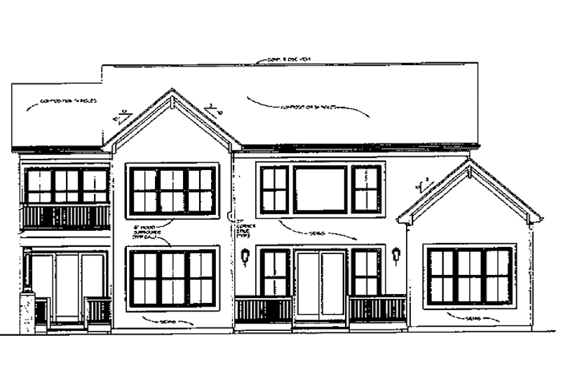 Dream House Plan - Exterior - Rear Elevation for Craftsman House Plan #453-157 - 4 bed, 3 bath
