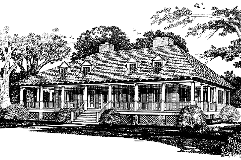 House Blueprint - Classical Exterior - Front Elevation Plan #72-980