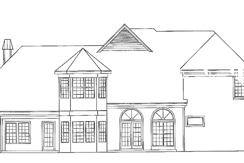 Home Plan - Exterior - Rear Elevation for Country House Plan #952-41 - 5 bed, 3.5 bath