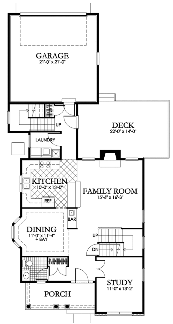 Home Plan - Colonial Floor Plan - Main Floor Plan #1029-6