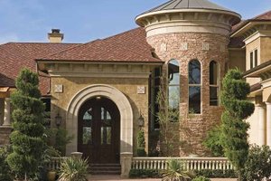 Exterior - Front Elevation 3 for European House Plan #930-357 - 4 bed, 4 bath