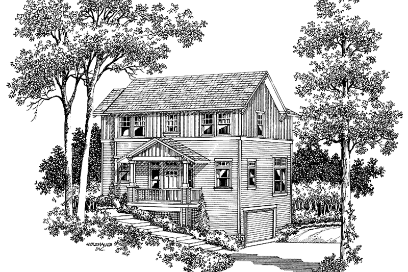 House Plan Design - Craftsman Exterior - Front Elevation Plan #48-776