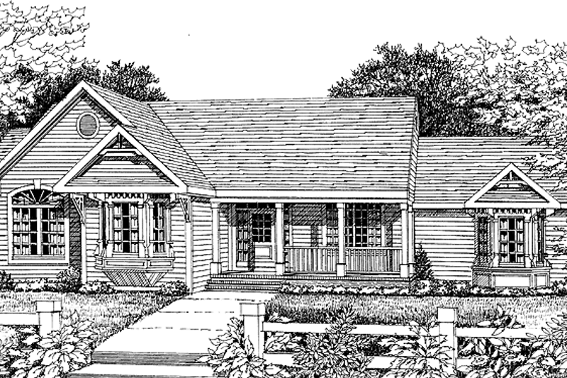Dream House Plan - Country Exterior - Front Elevation Plan #314-213