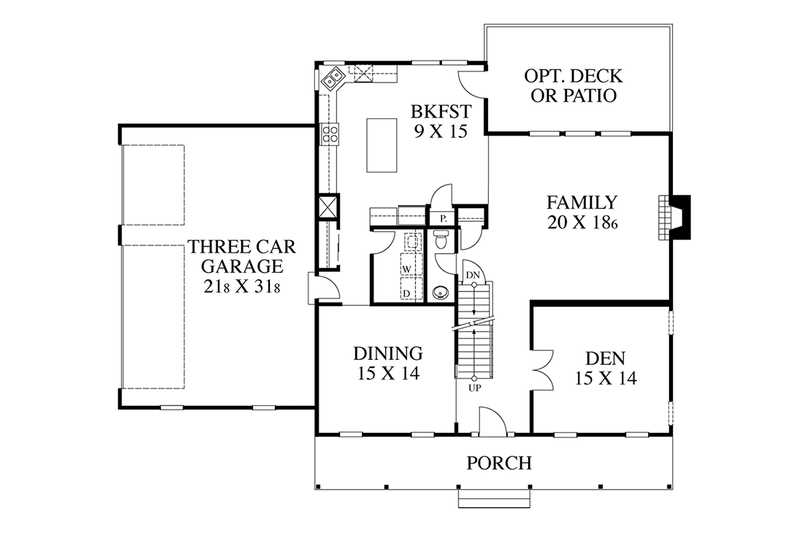 Dream House Plan - Floor Plan - Main Floor for Colonial House Plan #1053-69 - 4 bed, 3.5 bath