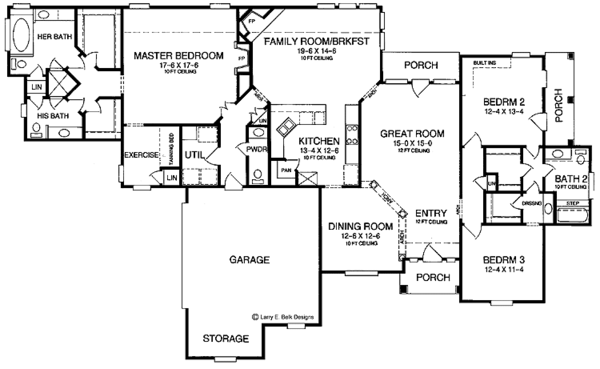 Home Plan - Ranch Floor Plan - Main Floor Plan #952-49