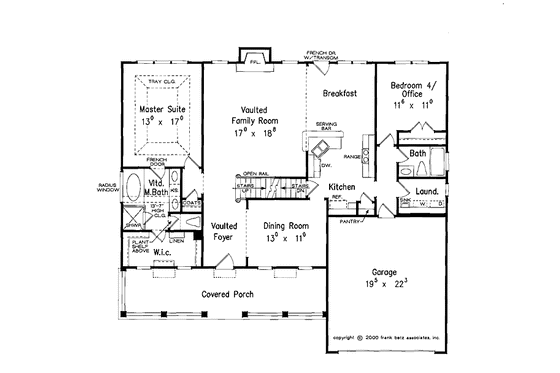 Floor Plan - Main Floor for Country House Plan #927-559 - 4 bed, 3 bath
