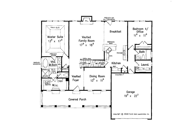 Home Plan - Floor Plan - Main Floor for Country House Plan #927-559 - 4 bed, 3 bath