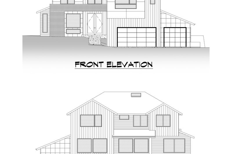 Architectural House Design - Exterior - Other Elevation 2 for Contemporary House Plan #1066-175 - 5 bed, 4.5 bath