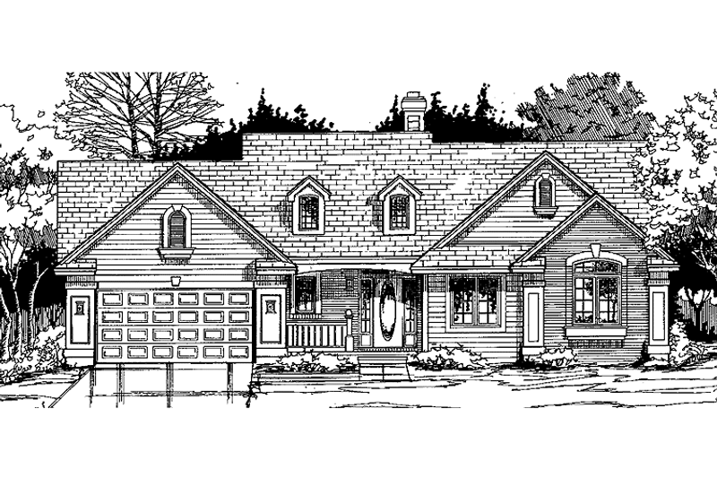 Architectural House Design - Ranch Exterior - Front Elevation Plan #334-125