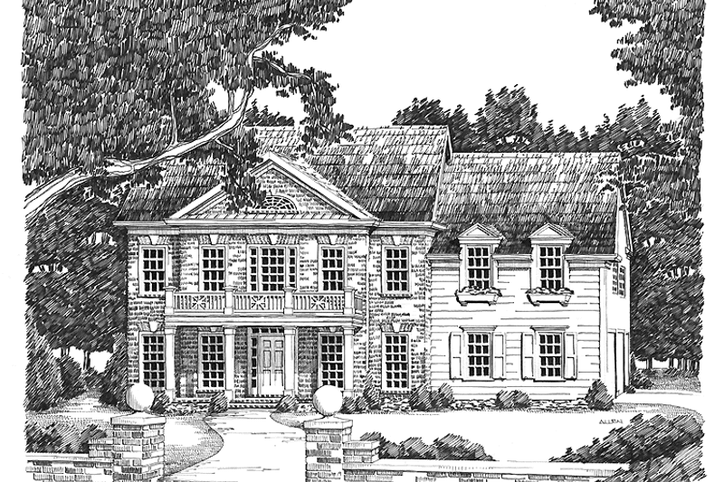 Home Plan - Exterior - Front Elevation 3 for Classical House Plan #927-576 - 4 bed, 3 bath