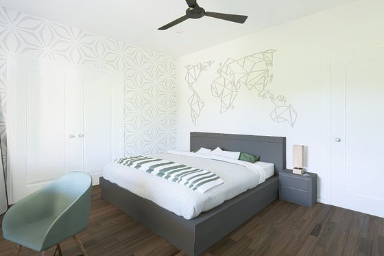 Interior - Bedroom 1 for Barndominium House Plan #1064-261 - 3 bed, 2 bath