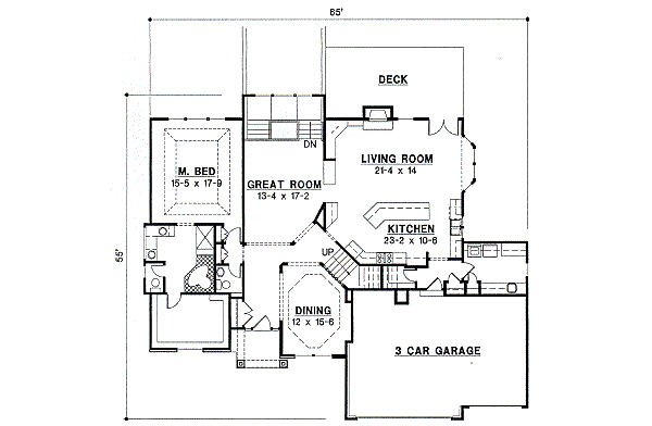 Traditional Floor Plan - Main Floor Plan #67-424