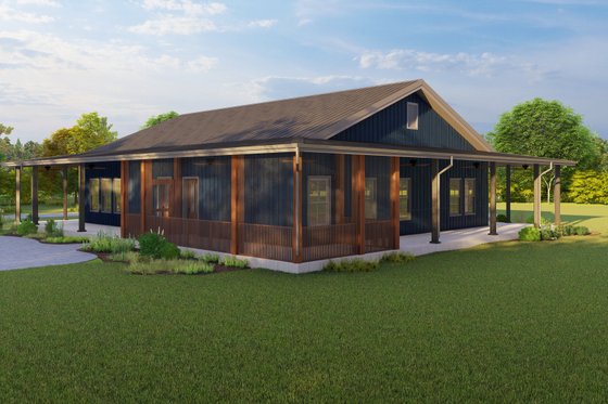 Exterior - Other Elevation 3 for Cabin House Plan #1092-1 - 3 bed, 2 bath