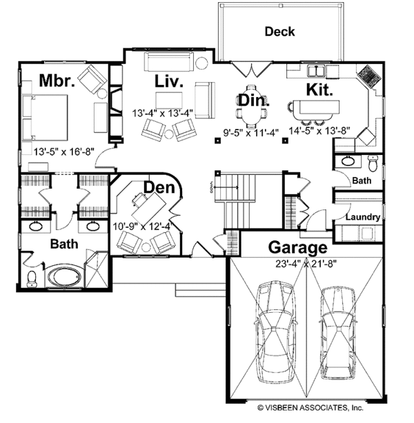 European Floor Plan - Main Floor Plan #928-155