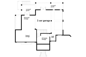 Floor Plan - Lower Floor for Traditional House Plan #930-117 - 3 bed, 2 bath