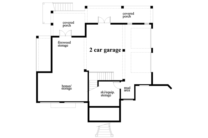 Home Plan - Floor Plan - Lower Floor for Traditional House Plan #930-117 - 3 bed, 2 bath