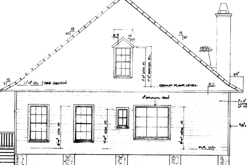 Home Plan - Exterior - Rear Elevation for Country House Plan #301-133 - 3 bed, 3.5 bath