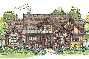 Exterior - Front Elevation 5 for Craftsman House Plan #929-936 - 4 bed, 4 bath