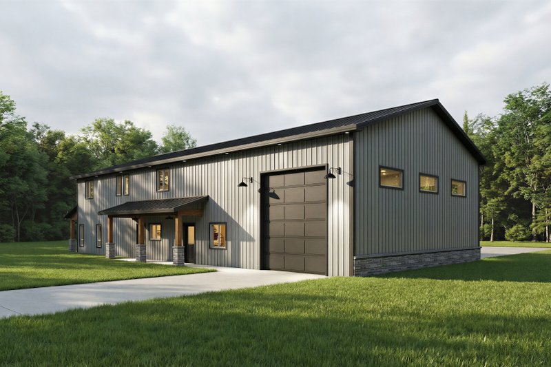Home Plan - Exterior - Rear Elevation for Barndominium House Plan #1084-8 - 3 bed, 2.5 bath