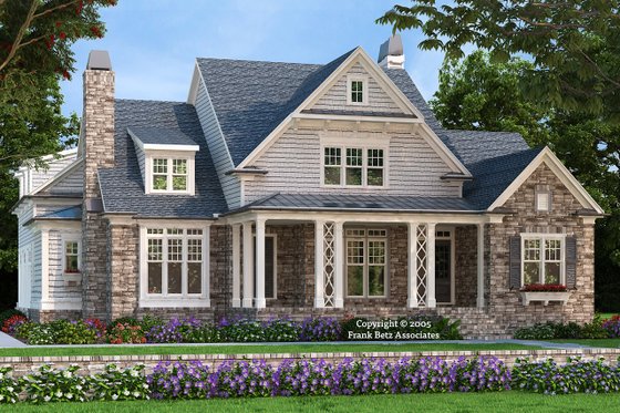 Exterior - Front Elevation 4 for Craftsman House Plan #927-5 - 4 bed, 5.5 bath