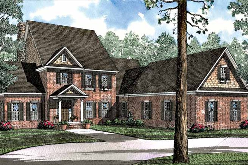 Home Plan - Colonial Exterior - Front Elevation Plan #17-3065